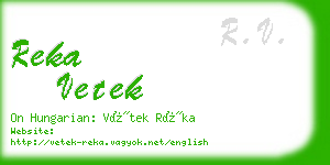 reka vetek business card